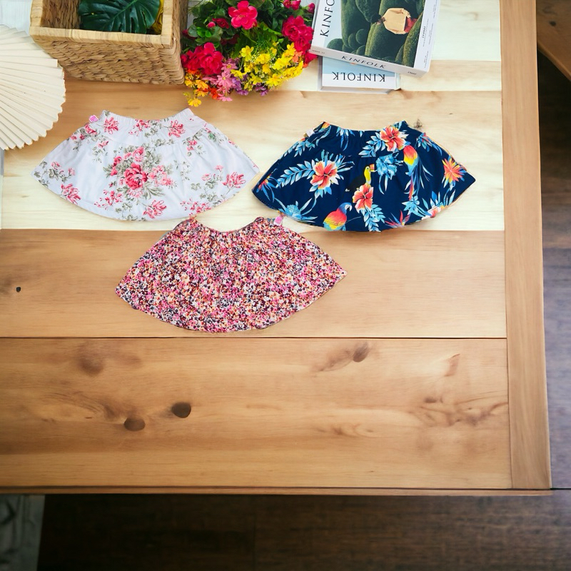 Chân váy bé gái có chíp bên trong từ vải cotton xuất dư cho bé gái từ 10-30kg, mềm kín bao mát