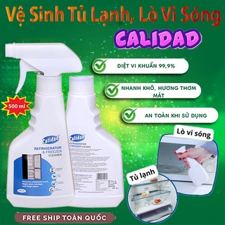 Dung dịch xịt vệ sinh tủ lạnh, lò vi sóng calidad 500ml vệ sinh khử mùi khử khuẩn hiệu quả - công nghệ nano bạc châu âu