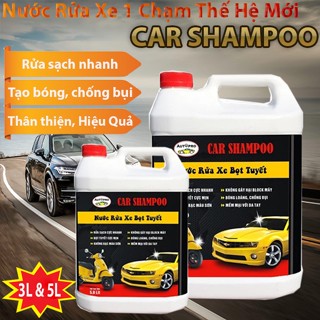 Dung Dịch Rửa Xe Bọt Tuyết Chuyên Dụng Car Shampoo 3L - 5L Cho Ô Tô Xe Máy - Rửa Xe 1 Chạm One Touch Clean