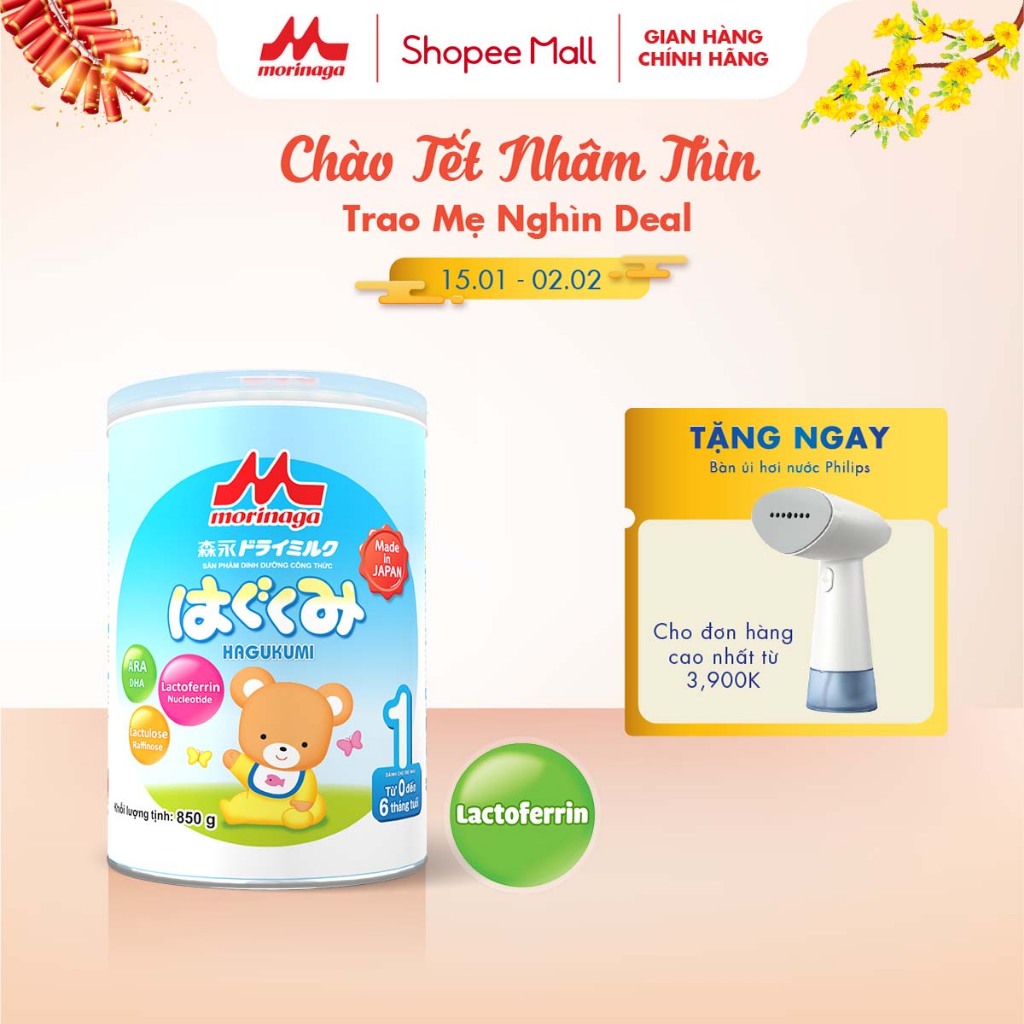 Sữa Morinaga Số 1 Hagukumi 850g -sữa cho bé từ 0-6 tháng tuổi