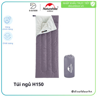 Túi ngủ văn phòng naturehike h150 nh19s015-d, túi ngủ du lịch dã ngoại, mềm mại, thích hợp 15-20°c, giặt máy giặt