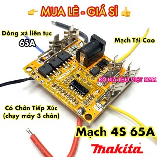 Mạch makita 4s 65a 14.4v vàng có chân tiếp xúc
