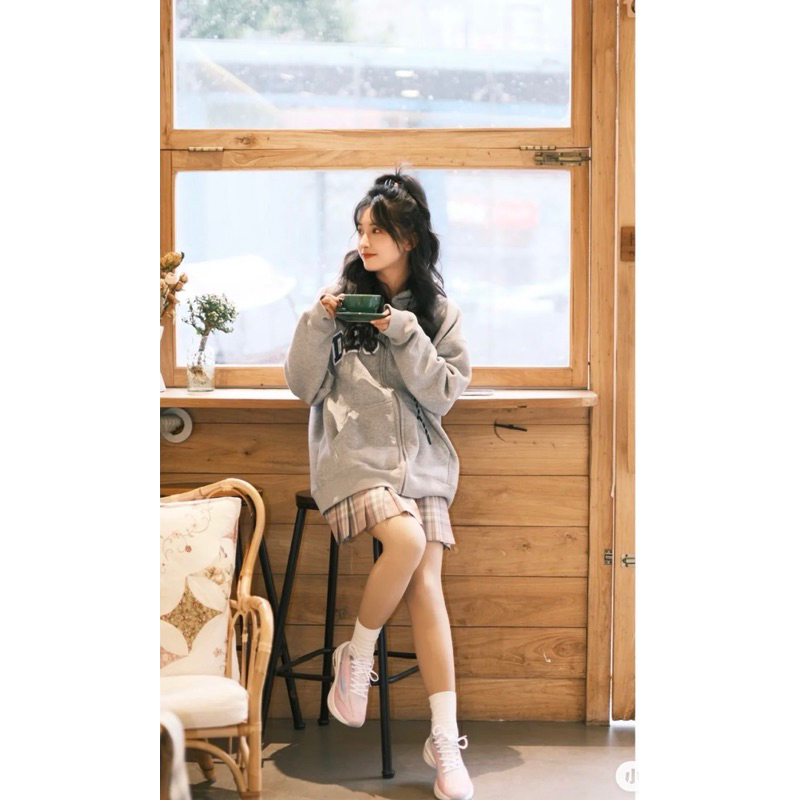 Áo Hoodie zip Dessuu lót bông dày nhiều màu sắc