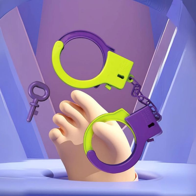 [ Rẻ Vô Địch ] Mô hình 3D còng tay số 8 vô tri chơi giải trí giảm stress.