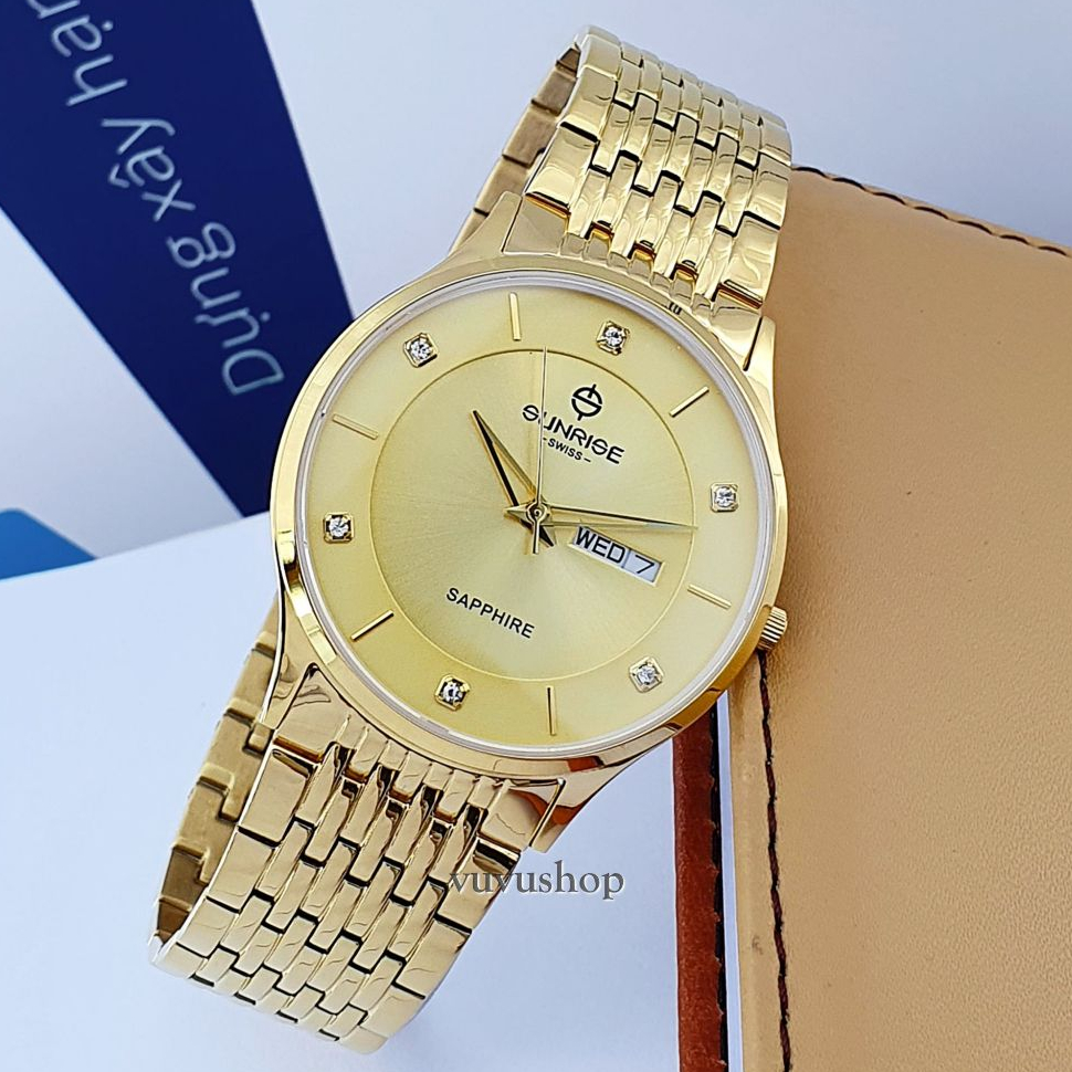 Đồng hồ nam SUNRISE 1109SB - Chính hãng, chống trầy