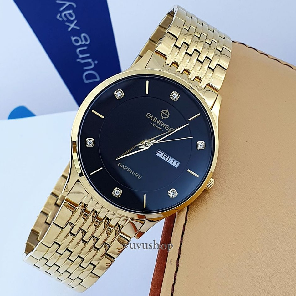 Đồng hồ nam SUNRISE 1109SB - Chính hãng, chống trầy