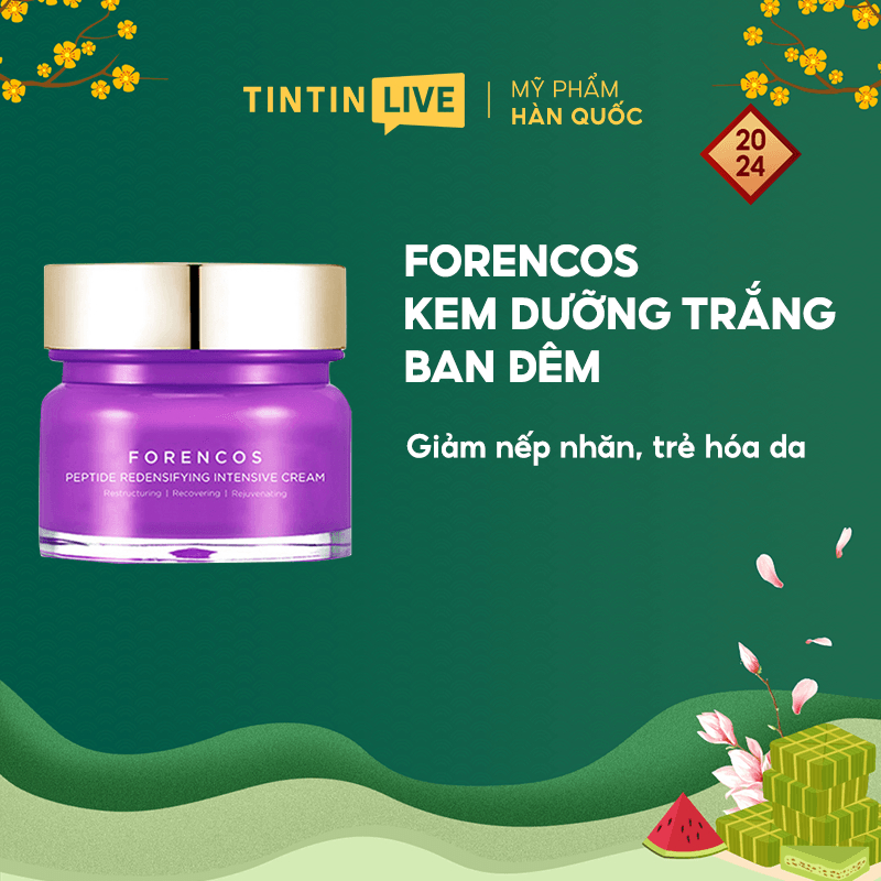 Kem dưỡng trắng da ban đêm FORENCOS Peptide Redensifying Intensive Cream 50ml - Kem Dưỡng Trắng Vượt Trội