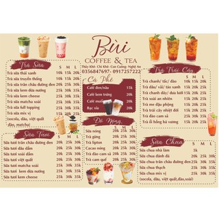 Combo 8 menu quán ăn