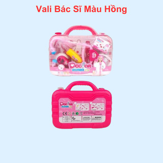 Vali bác sĩ đồ chơi đa dạng chi tiết màu hồng cho bé tập chăm sóc người thân trong gia đình