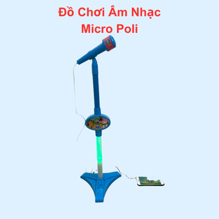 Đồ chơi micro đồ chơi mic hát Poli cho bé tập làm ca sĩ kết nối điện thoại thỏa sức đam mê ca hát