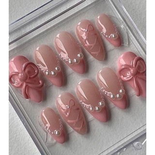 Mẫu nail tone hồng ngọt ngào.