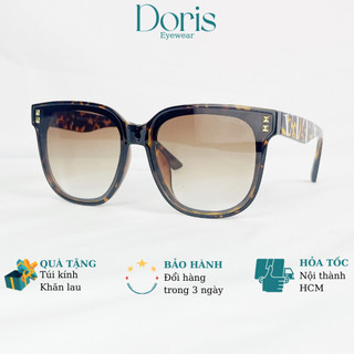 Mắt kính râm màu nâu mắt vuông chống tia uv400 doriseyewear