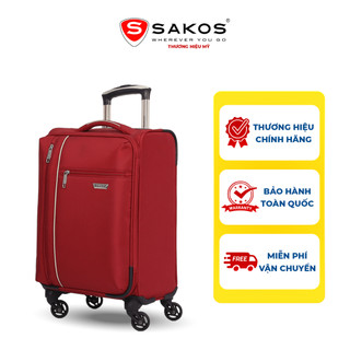 Vali Kéo Vải Du Lịch SAKOS NEO PILOTTE 5 - Size S (20inch)/ Xách Tay (Cabin) - Khóa TSA - Chống Thấm, Trượt Nước