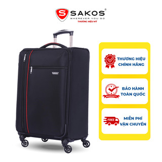 Vali Kéo Vải Du Lịch SAKOS NEO PILOTTE 6 - Size M (24inch)/ Ký Gửi (Trung) - Khóa TSA - Chống Thấm, Trượt Nước
