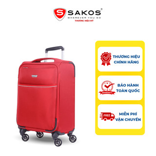 Vali Kéo Vải Du Lịch SAKOS  ELITE 6 - Size M (24inch)/ Ký Gửi (Trung) - Khóa TSA - Chống Thấm, Trượt Nước