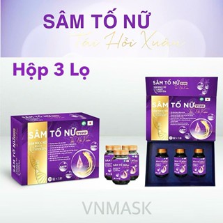 [Giá sỉ chính hãng ] SÂM TỐ NỮ TÁI HỒI XUÂN hổ trợ nội tiết tố nữ (1 Hộp 3 Lọ tổng 90 Viên) vnmask