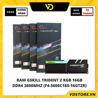 Ram máy tính gskill trident z rgb 16gb ddr4 3600mhz / f4-3600c18s-16gtzr