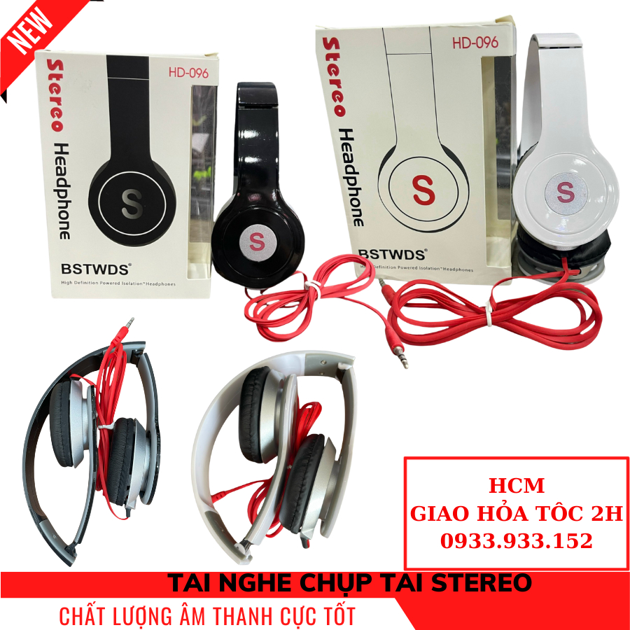 Tai Nghe Chụp Tai Headphone Stereo Nghe Nhạc Cực Hay Âm Bass Mạnh Mẽ