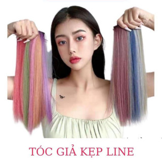 Tóc giả kẹp màu 1 kẹp - tóc kẹp màu 1 kẹp qakl02 kẹp ligh thẳng