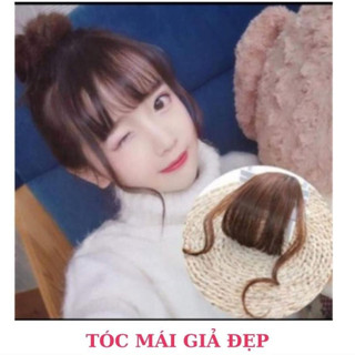 Tóc mái giả tóc giả mái thưa bát xoăn sợi tơ cao cấp ❤️freeship❤️