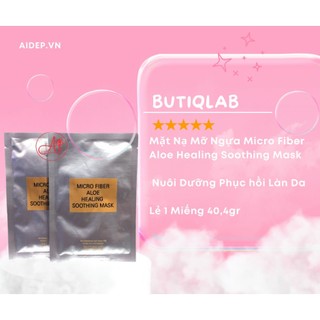 Mặt nạ Mỡ Ngựa Butiqlab Micro Fiber Aloe Healing Soothing Mask Nuôi Dưỡng Phục hồi Làn Da