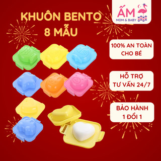 Khuôn Làm Cơm Nắm Cho Bé Khuôn Cơm Bento Nhật Bản 8 Mẫu Ấm Baby Tạo Hình Đồ Ăn Dặm Cho Bé