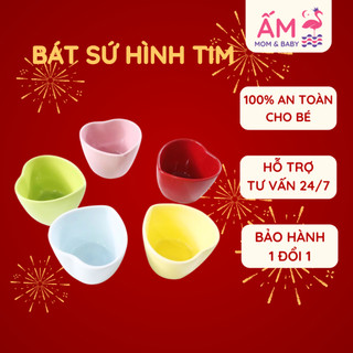 Bát Sứ Ăn Dặm Cho Bé Ấm Gift & Decor Kiểu Nhật Bản Đựng Nước Chấm và Nước Dashi Hình Tim, Ngôi Sao, Đám Mây