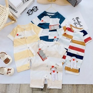 Body Cộc Cotton Kẻ Cho Bé 3-9KG