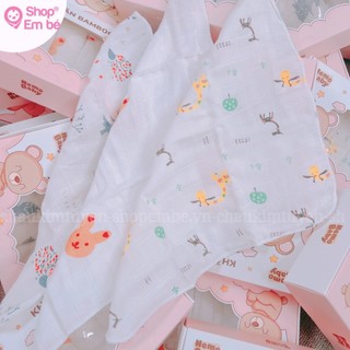 Set 5 Khăn Sữa Sợi Tre Cho Bé BamBoo Nemo mềm mịn, thấm hút tốt