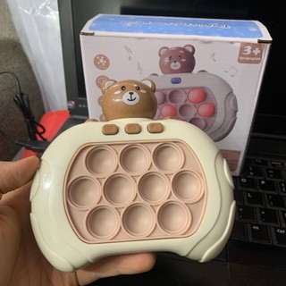 Đồ chơi Pop it Gấu nâu- máy điện tử chơi game Pop it giải trí bấm nút theo đèn nhạc