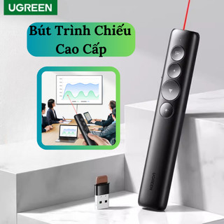 Bút chỉ laser thuyết trình cao cấp UGREEN, bút laser đỏ sắc nét chiếu slide, chỉ bản đồ phạm vi xa 200m, bảo hành 12T