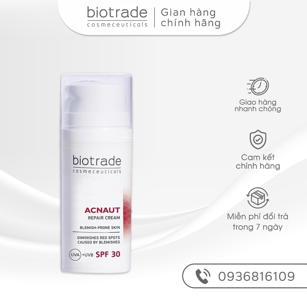 BIOTRADE ACNAUT REPAIR CREAM 30 ML/ KEM DƯỠNG TÁI TẠO, NGỪA SẸO BIOTRADE ACNAUT REPAIR CREAM 30 ML