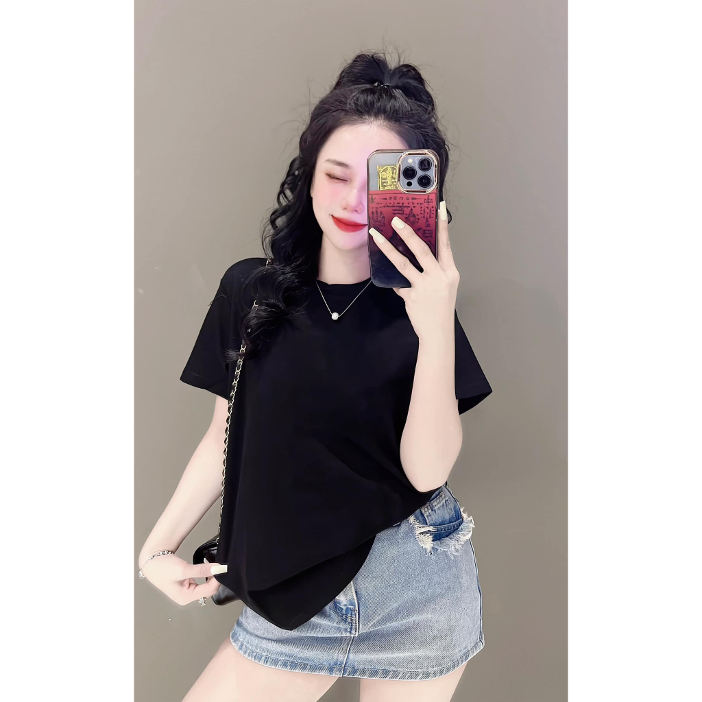 [40~70kg] Áo Thun Trơn Thái Nữ Cotton 100% [Mã A], Mặc Đôi Nhóm, Mềm Mịn Mát Co Dãn 4c Cá Tính, Độc Đáo [BASIC] | BigBuy360 - bigbuy360.vn