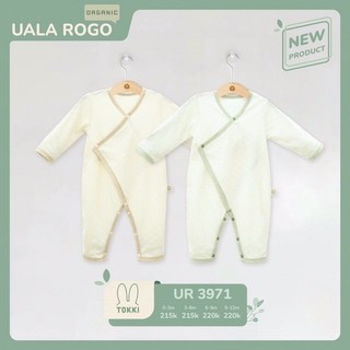 UALA ROGO - bộ body sơ sinh dài cài chéo cotton organic