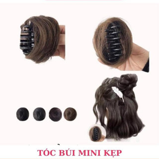 Tóc giả búi mini 😍búi dạng kẹp 🥰 mẫu mới kẹp to tgnbu10