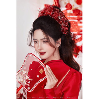 Cài tóc cô dâu bờm lưới pha lê sáng lấp lánh CT195