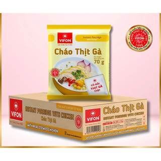Thùng 50 Cháo Thịt Gà VIFON có Gói Thịt Thật 27gr 70g Gói - Thùng 50 gói