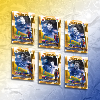 Thẻ cầu thủ bóng đá BARCELONA LEGEND OF ALL TIME  | SKY LABELS | MESSI M10 MARADONA RONALDO RONALDINHO INIESTA XAVI