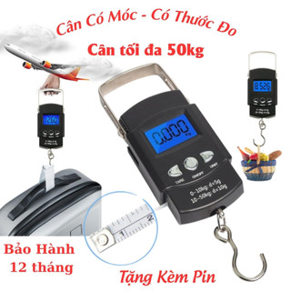 Cân Điện Tử Mini Cầm Tay - Cân Hành Lý Có Móc Treo Và Thước Đo Độ Chính Xác Cao