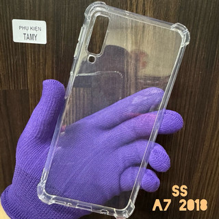 Ốp Lưng Samsung A7 2018 Dẻo Trong Suốt Chống Sốc Có Gù Bảo Vệ 4 Gốc