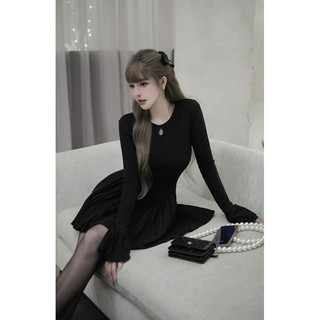Đầm xòe dài tay trơn dáng ngắn siêu hot, đầm body nữ, đầm xòe hàng cao cấp - colory shop