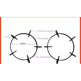 COMBO 2 cái Kiềng tròn dùng cho các loai bếp gas thông dụng 5 chân