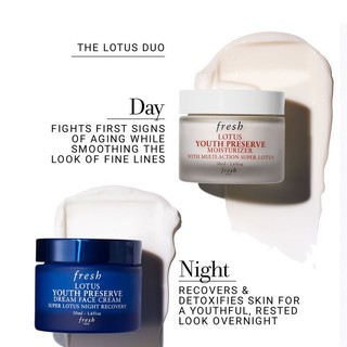 Kem dưỡng ngày, kem dưỡng đêm Fresh Lotus Youth Preserve Dream Face cream 15ml, 50ml