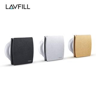 Quạt thông gió hút mùi 1 chiều gắn tường mặt phẳng có PHỦ NHŨ MÀU vàng - đen - bạc, LAVFILL