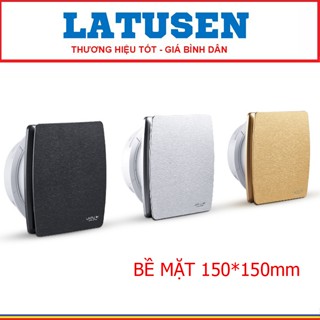 Quạt thông gió hút mùi 1 chiều gắn tường mặt phẳng có PHỦ NHŨ MÀU vàng - đen - bạc, LAVFILL với bề mặt 150*150mm