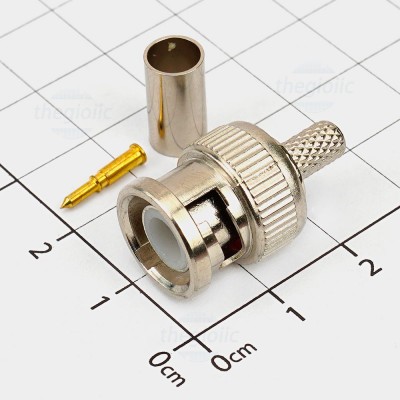 [5 Cái]- BNC-RG58 Đầu BNC Đực Nối Dây Thẳng Hàng