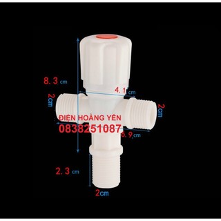 Van có khóa chia 2 nhánh van t chia nước bồn cầu nhựa-van khóa giảm áp lực nước