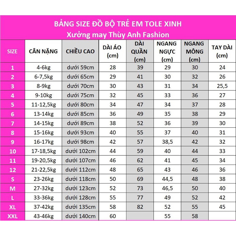 TOLEXINH  bộ tay dài quần dài bé gái - vải tole loại 1