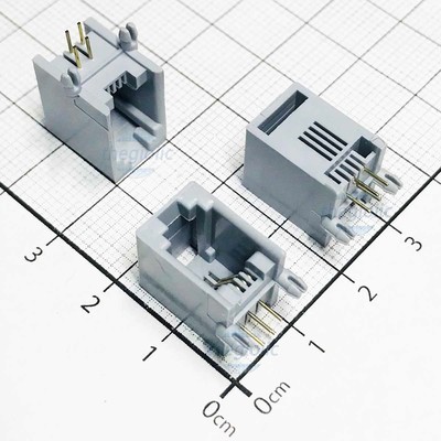 Cổng RJ11 Cái 4P4C 4 Chân Hàn PCB//2