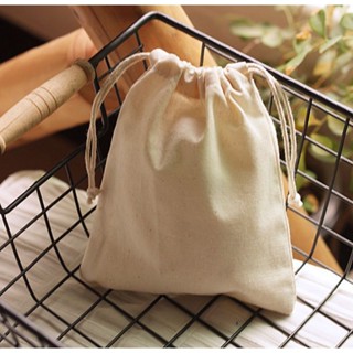 Túi vải nhỏ có dây rút màu kem đậmĐơn Giản Đựng Trang Sức, Túi Thơm, Sản Phẩm Handmade